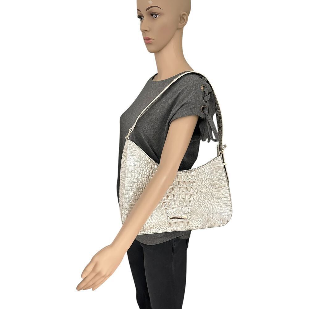 NWT Brahmin Abbot Melbourne Leather Shoulder Bag in Ivory Dream - Picture 15 of 15